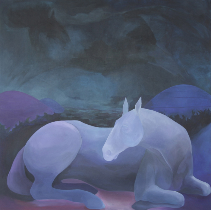 acrylic painting of a horse, Lištica