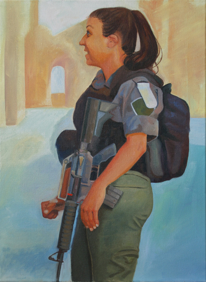 painting of woman soldier