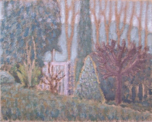 Pohled z ateliéru č.4 / akryl, plátno / 30 x 24 cm / 2016