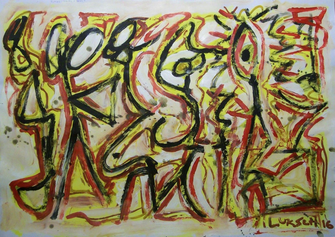 bez názvu / akryl, papír / 85,5 x 60,5 cm / 2016