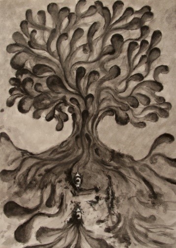 Strom myšlenek / akvarel, papír / 28 x 39 cm / 2010