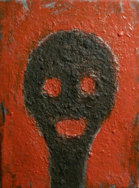 Démon / kombinovaná technika na plátně / 30 x 40 cm / 2016