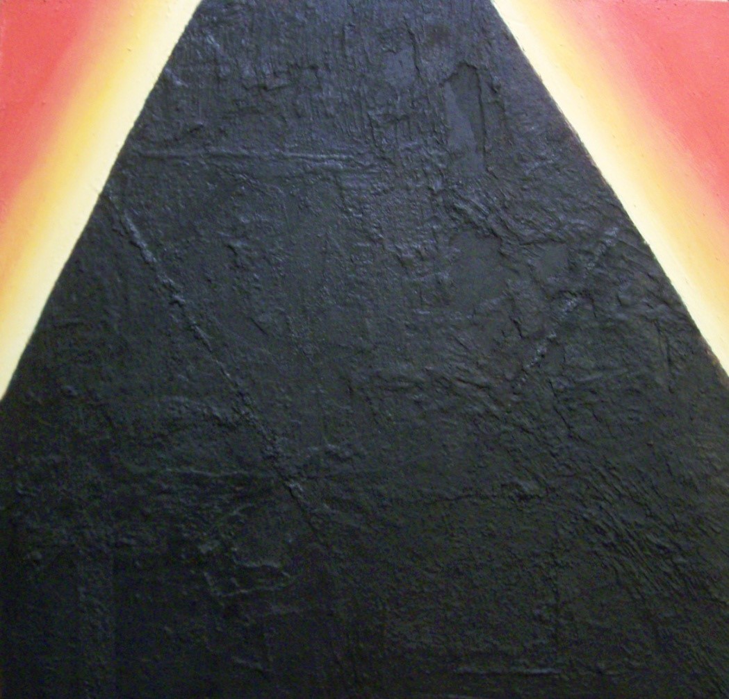 Kostel / kombinovaná technika, mdf deska / 50 x 50 cm / 2016