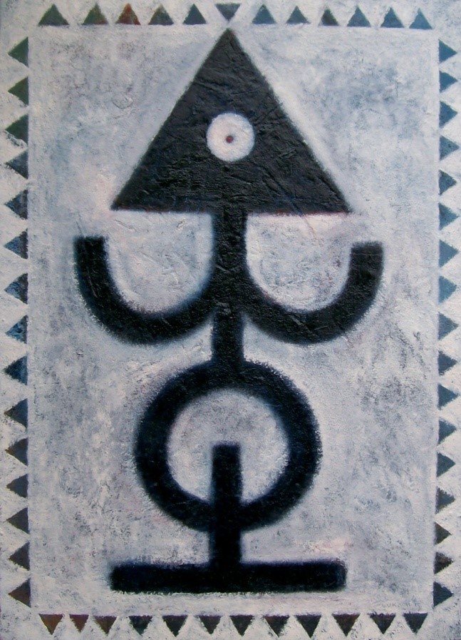 Kněží / kombinovaná technika na plátně / 72,5 x 100,5 cm / 2015