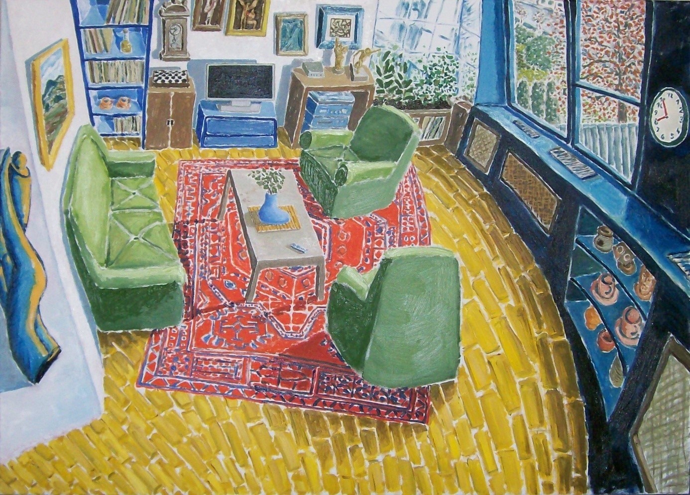 Obyvák č.2 / olej na plátně / 140 x 100 cm / 2017