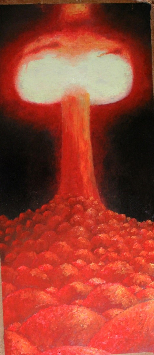 Od prachu po věčnost / olej, sololit / 53 x 122 cm / 2011