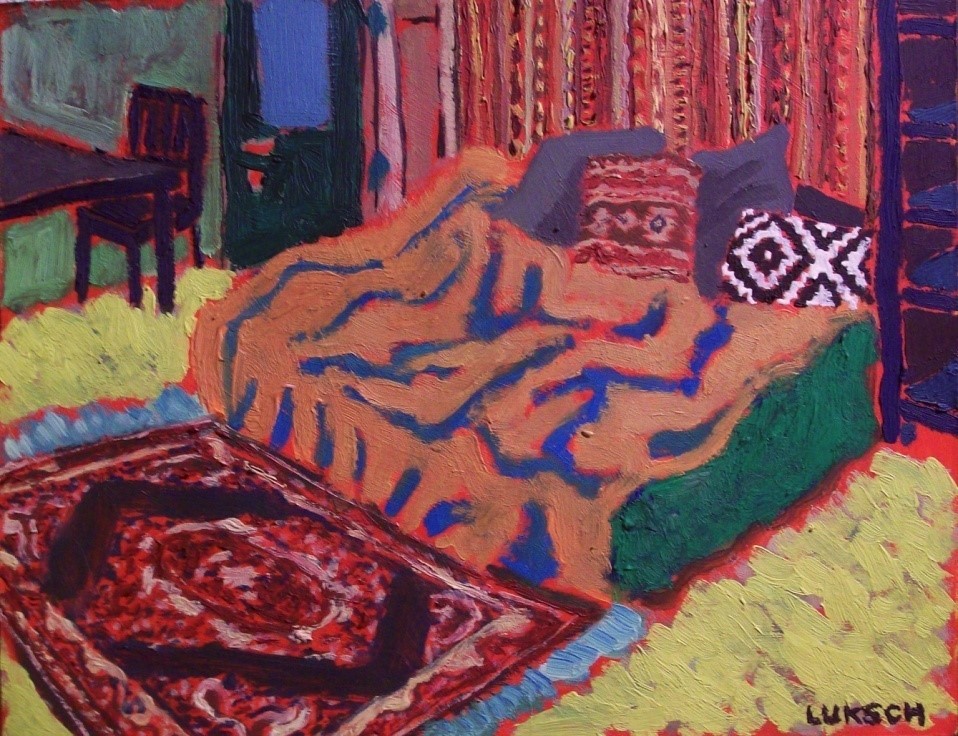 Obyvák č.1 (studie) / tempera, karton / 36,6 x 28,9 cm / 2016-2017